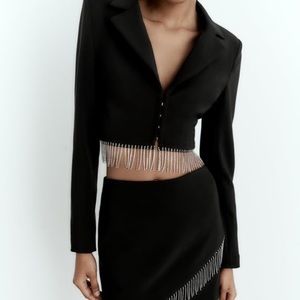 ZARA Rhinestone Jacket Women's - Size Medium